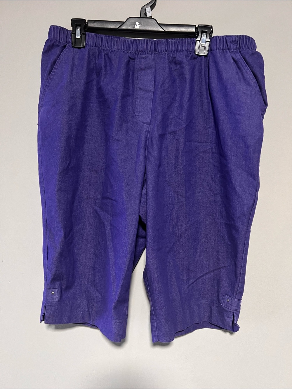 Southern lady Women’s Plus Size 18  Casual Elastic Waist Purple Capris
